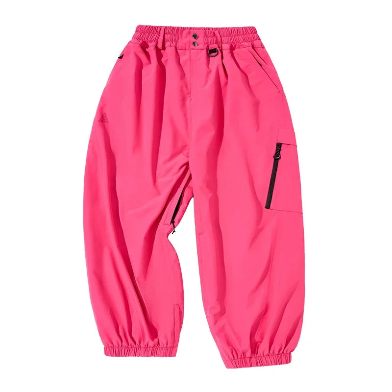 NANEND New Snowboard Ski Pants Women's 3L Full-pressure Glue Loose Waterproof Professional Thickened Men's Ski Pants