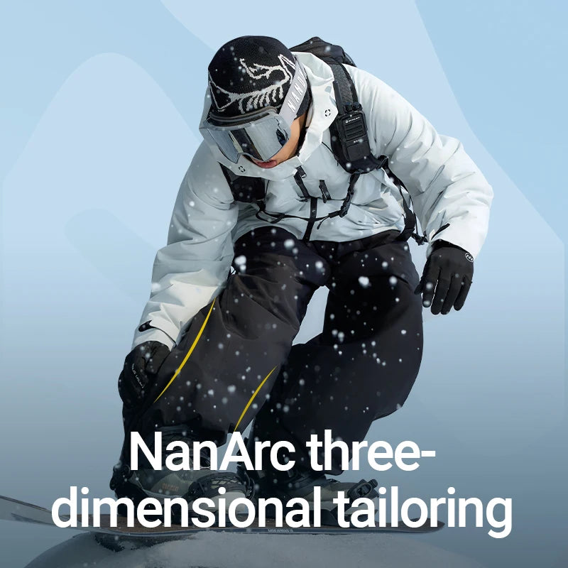NANEND New Snowboard Ski Pants Women's 3L Full-pressure Glue Loose Waterproof Professional Thickened Men's Ski Pants