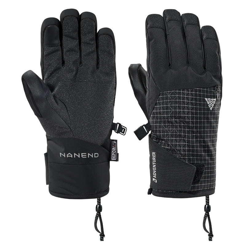 NANEND 25-year men's single and double-plate P-cotton palm reinforcement professional five-finger waterproof outdoor warm gloves