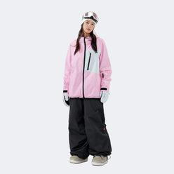 Baby pink jacket + black pants