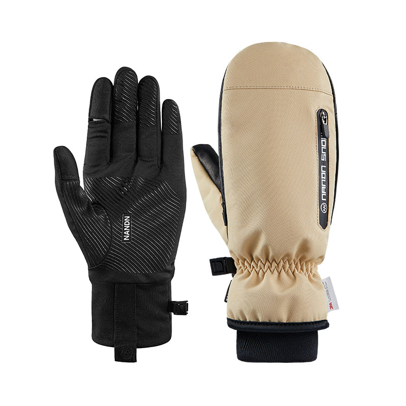 NANEND Women's ski gloves for single and double boards, waterproof and outdoor, professional-grade, wear-resistant