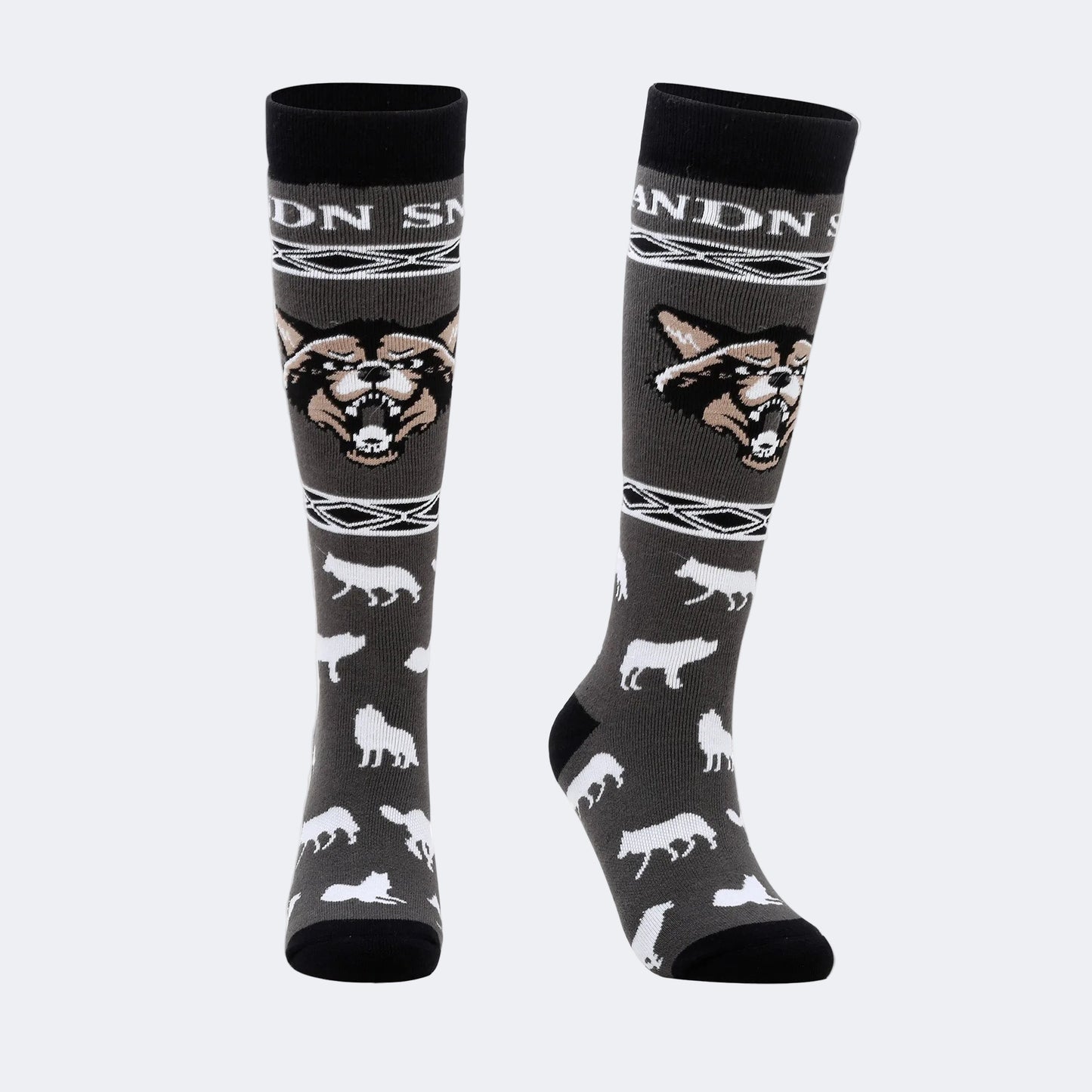 Kids Thermal Extra-Long Thickened Ski Socks with Cartoon Print