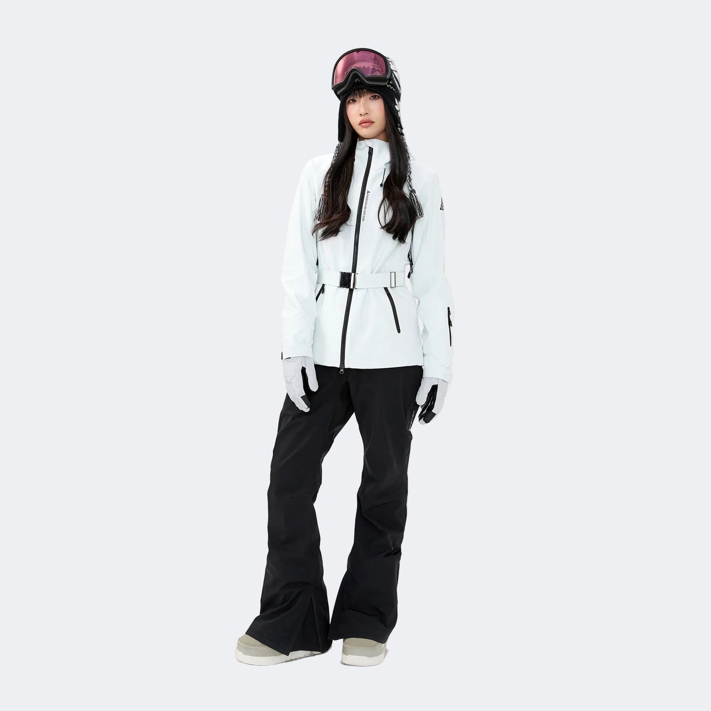White jacket + black pants
