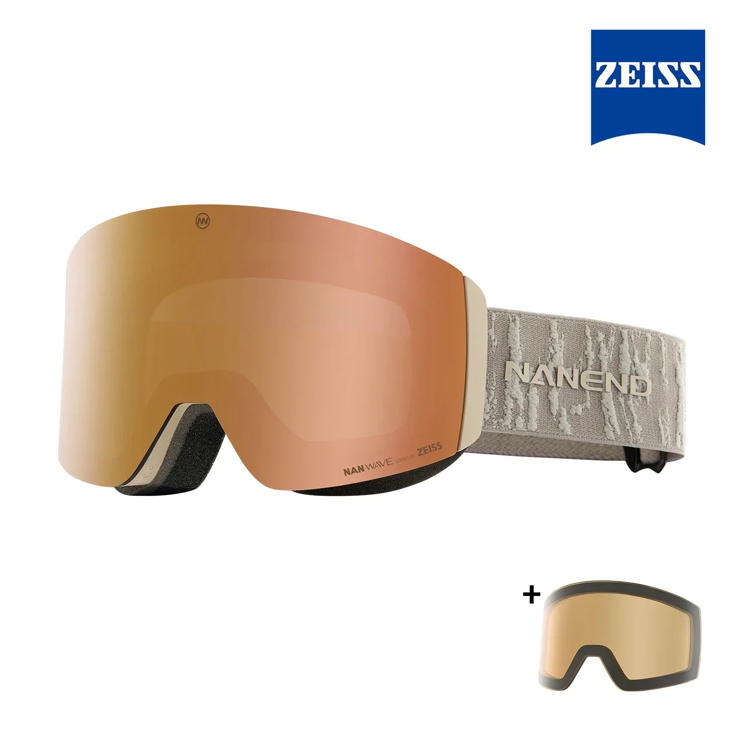 NANEND Wilderness Double Zeiss Lens Wave Magnetic Ski Goggles NG14pro