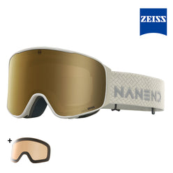NANEND Transient-Dual ZEISS Lens Anti-Fog Bamboo Textured Straps Ski Goggles NG24Pro