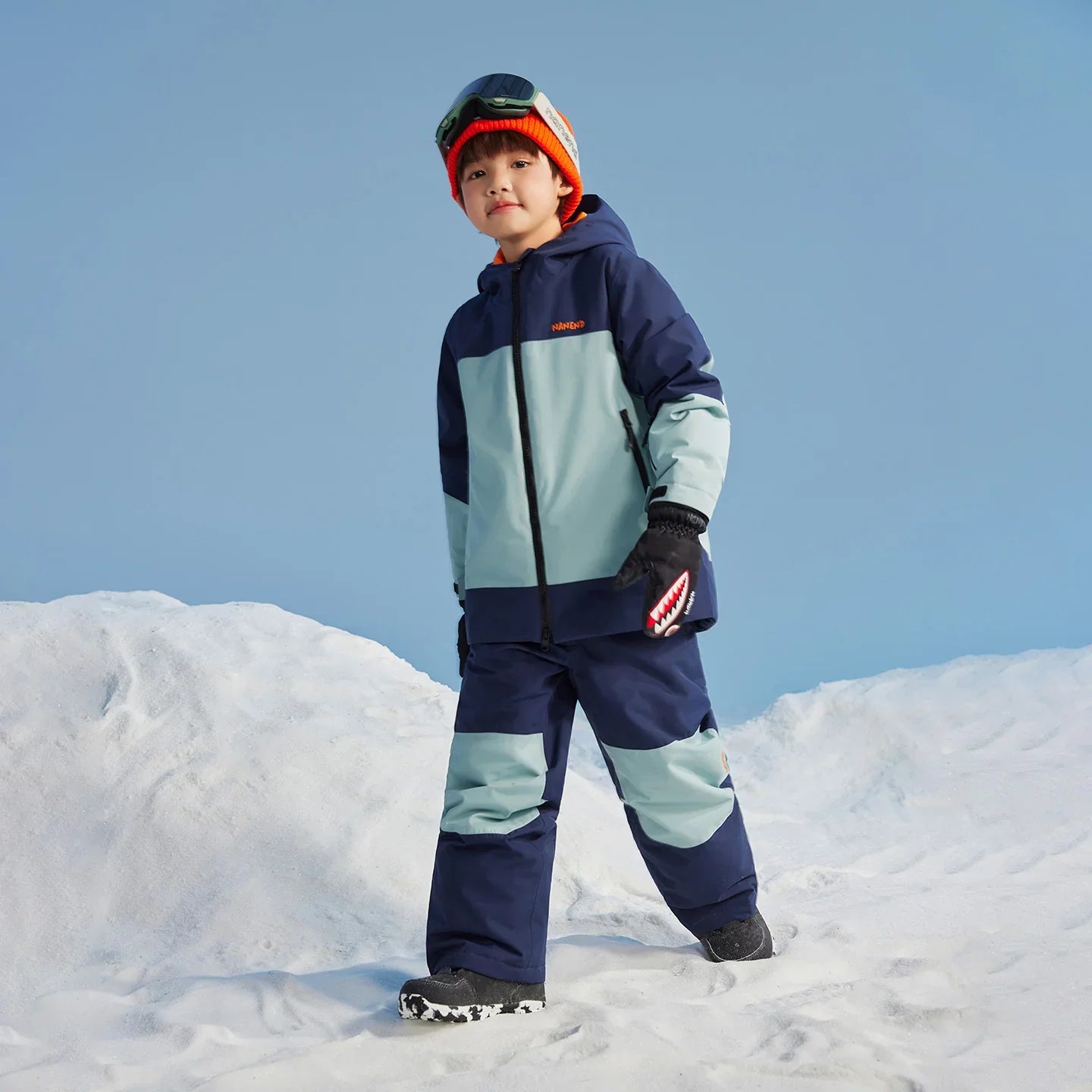 Combinaison de ski NANEND chaude et imperméable, color-block, pour garçons et filles. 