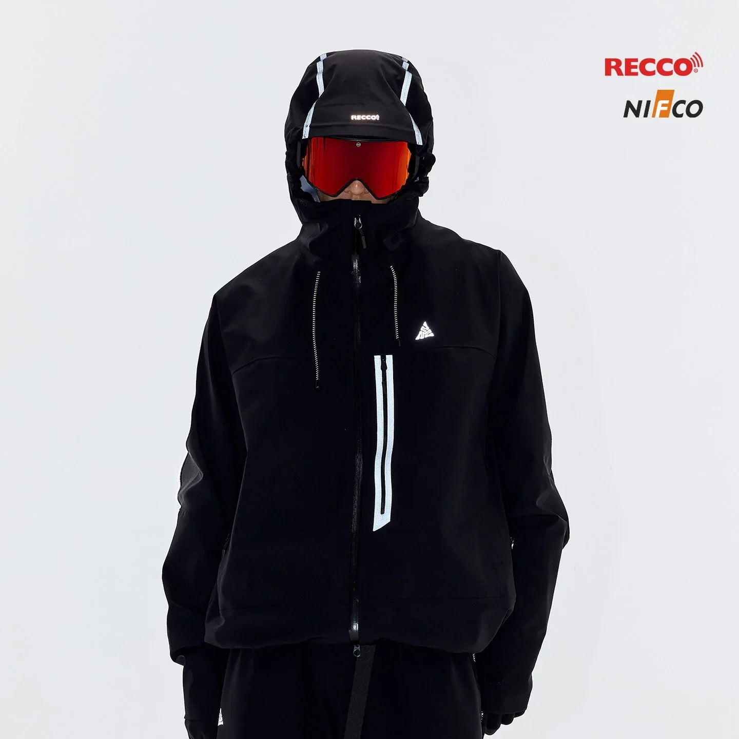 NANEND New 3L hard-shell waterproof reflective design & includes RECCO ski jacket -Unisex
