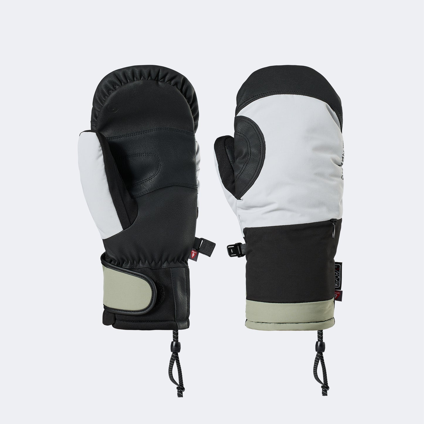 Color-blocked warm ski gloves