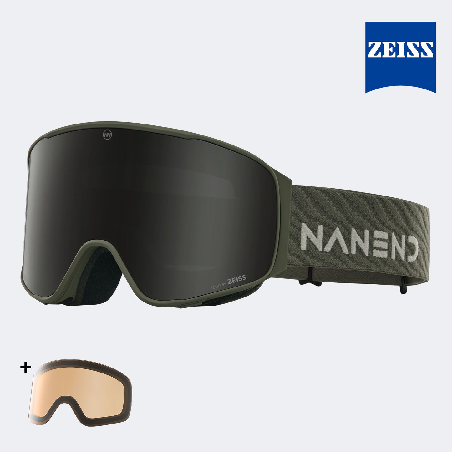 NANEND 25 Jahre alte Zeiss NG24 PRO Skibrille mit klappbarem, doppellagigem Antibeschlag-System und Rahmen. 
