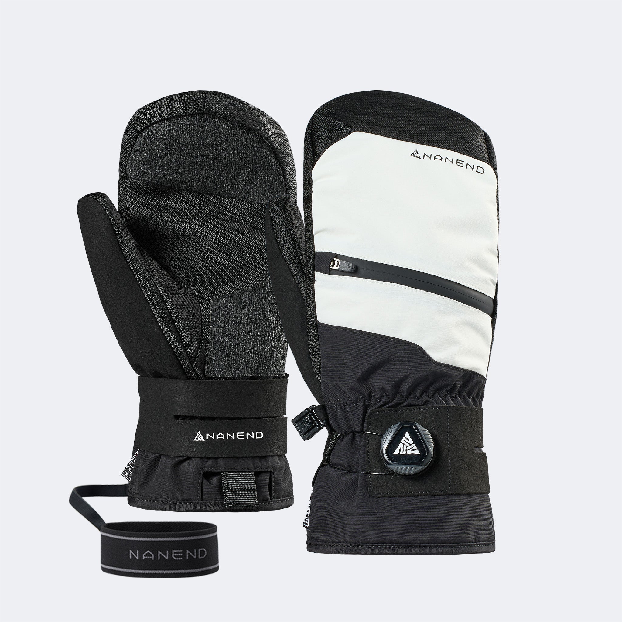 NANEND Cordura durable adjustable ski gloves with rotating buttons