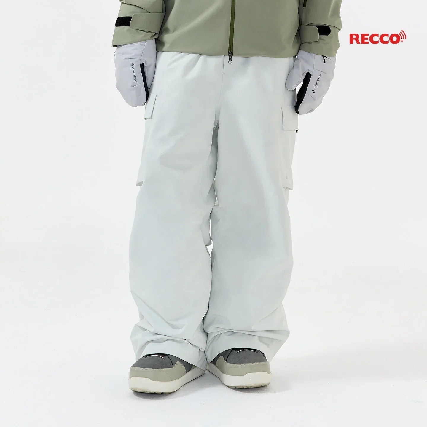 NANEND 3L Lightweight Waterproof and Moisture-Wicking Ski Pants - Free Fit - Unisex