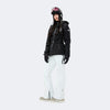 Black jacket + white pants