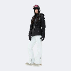 Black jacket + white pants