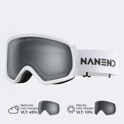 Silver-white photochromic lenses VLT 10%-45%