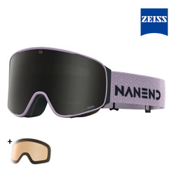 NANEND Transient-Dual ZEISS Lens Anti-Fog Bamboo Textured Straps Ski Goggles NG24Pro