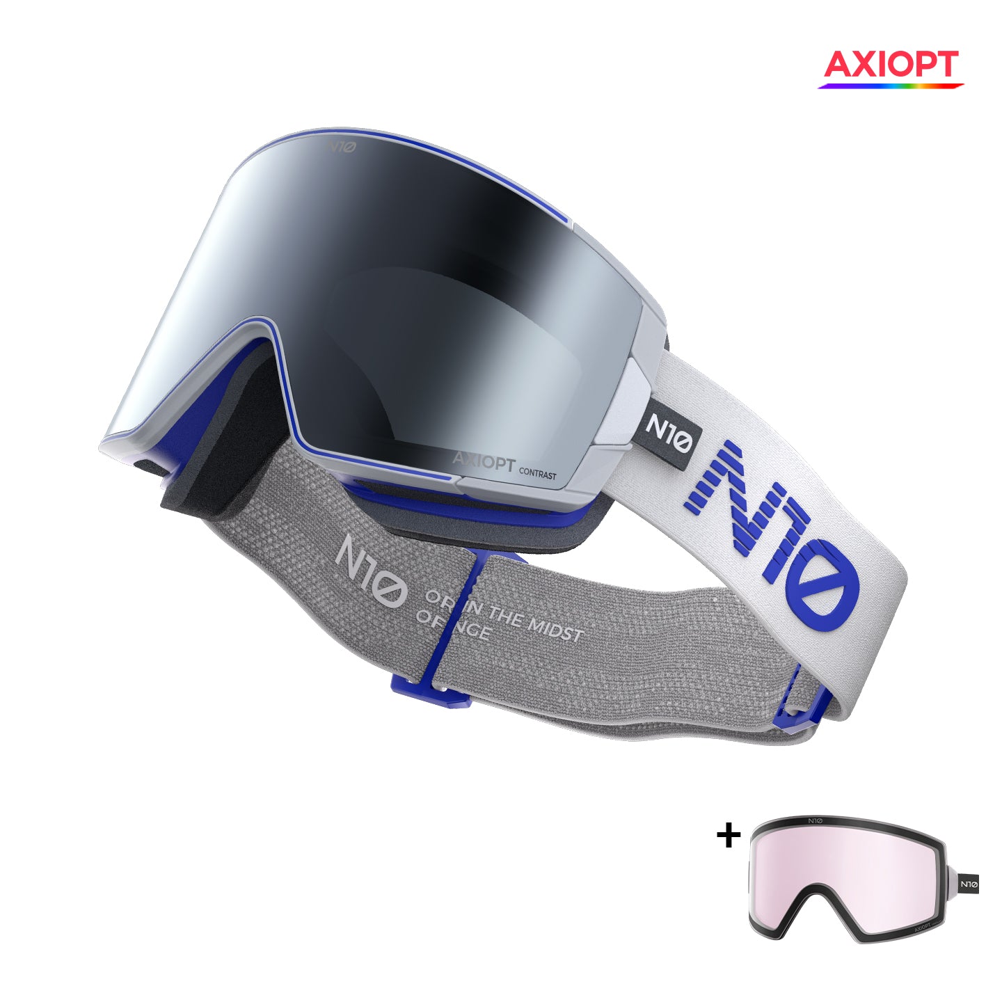 NANEND SNAP Master – AXIOPT High-Contrast Anti-Fog Magnetic Side Opening Ski Goggles N10