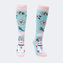 Kids Thermal Extra-Long Thickened Ski Socks with Cartoon Print