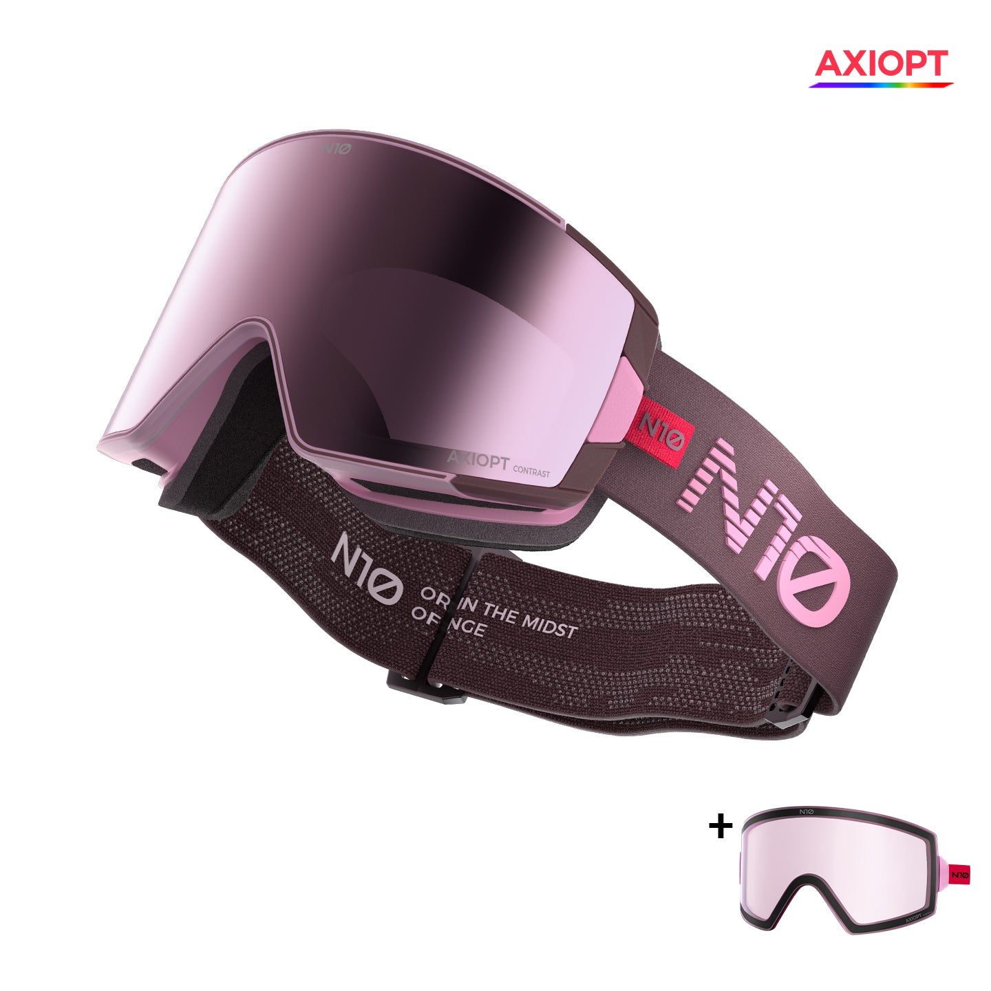 NANEND SNAP Master – AXIOPT High-Contrast Anti-Fog Magnetic Side Opening Ski Goggles N10