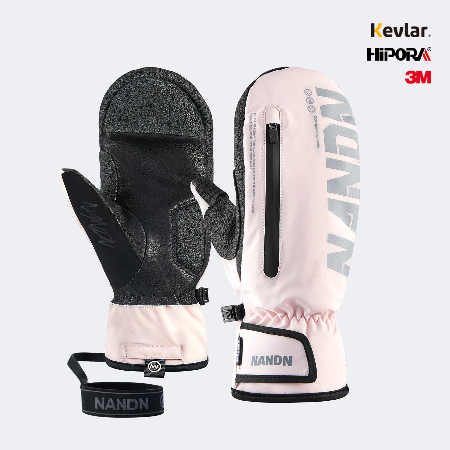 NANEND Built-in wrist support and stability, professional abrasion-resistant Kevlar ski gloves, unisex.