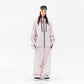 NANEND 3L Loose Waterproof Pink Ski Suit Set - front view