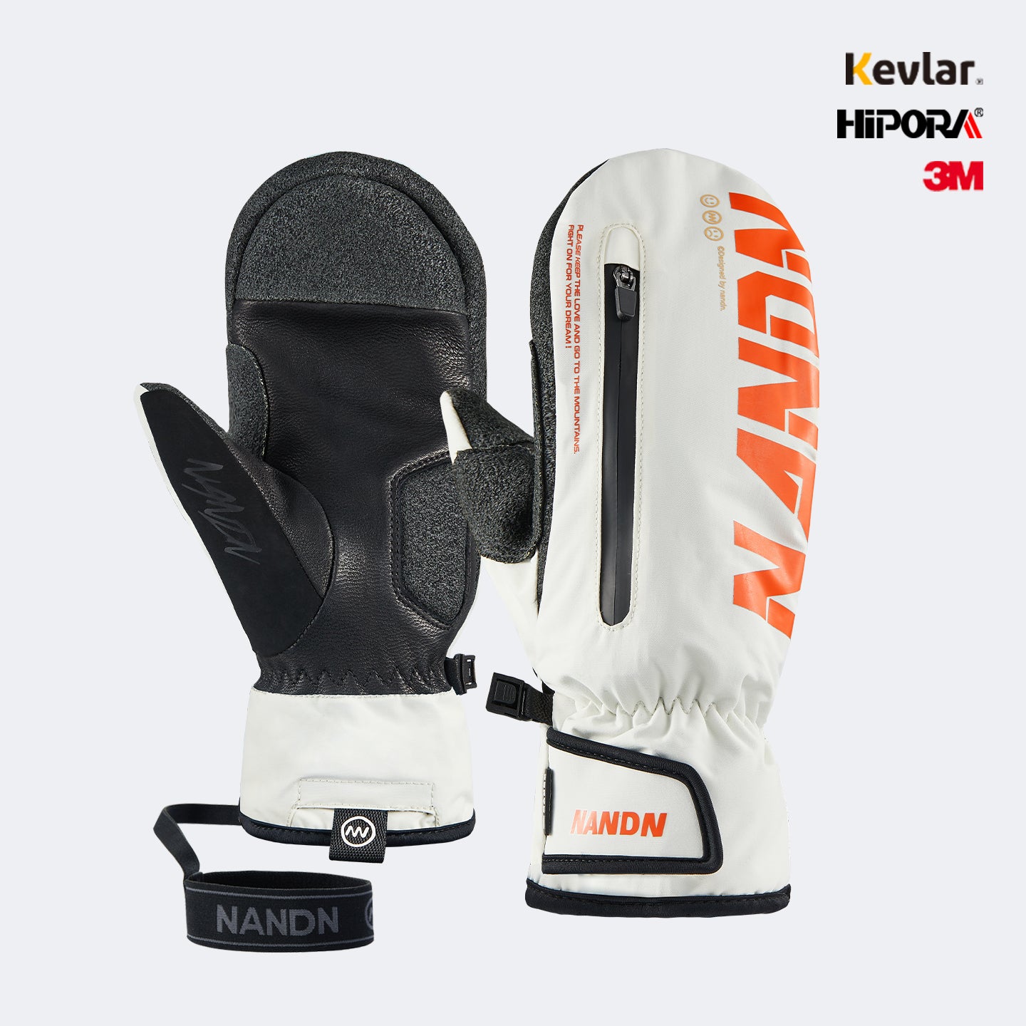 NANEND Built-in wrist support and stability, professional abrasion-resistant Kevlar ski gloves, unisex.