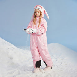 NANEND Warm & Waterproof Children's One-Piece Ski Suit for Boys and Girls