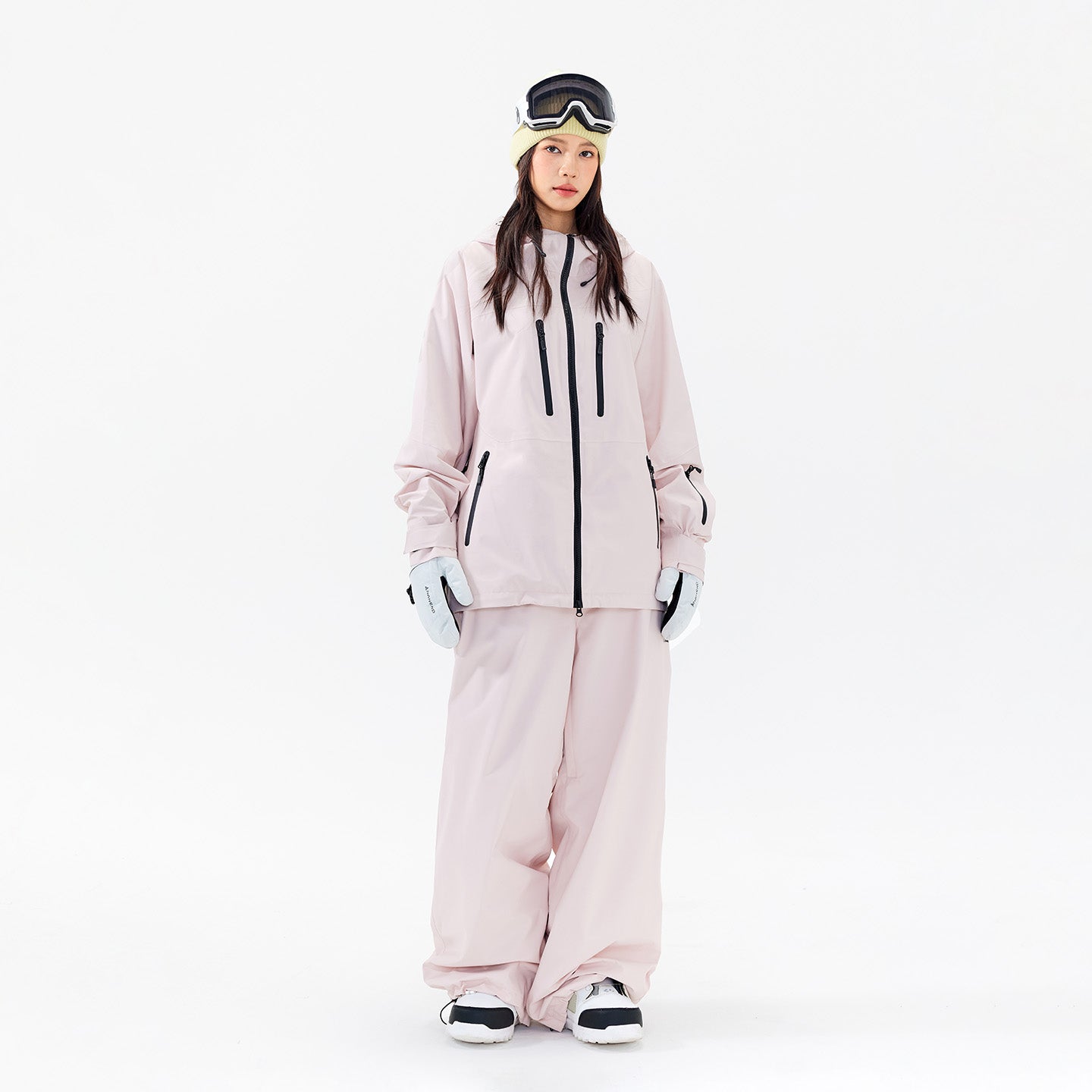 NANEND 3L Loose Waterproof Fully Seamed Pink Snowsuit