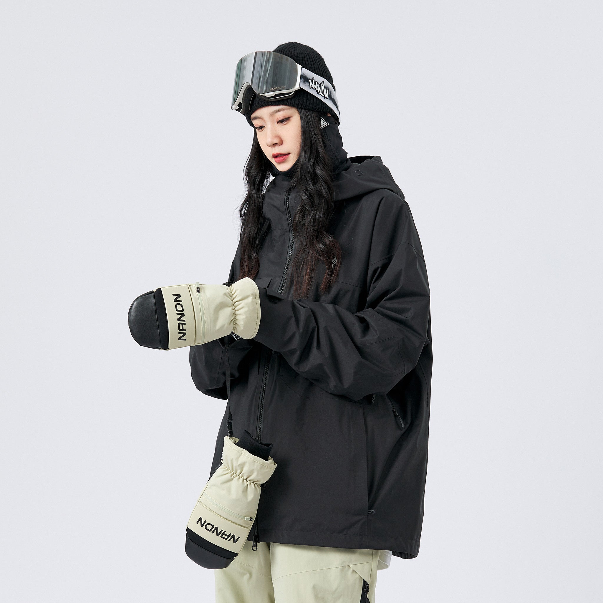 NANEND Waterproof 3L Ski Jacket for Unisex Outdoor Use