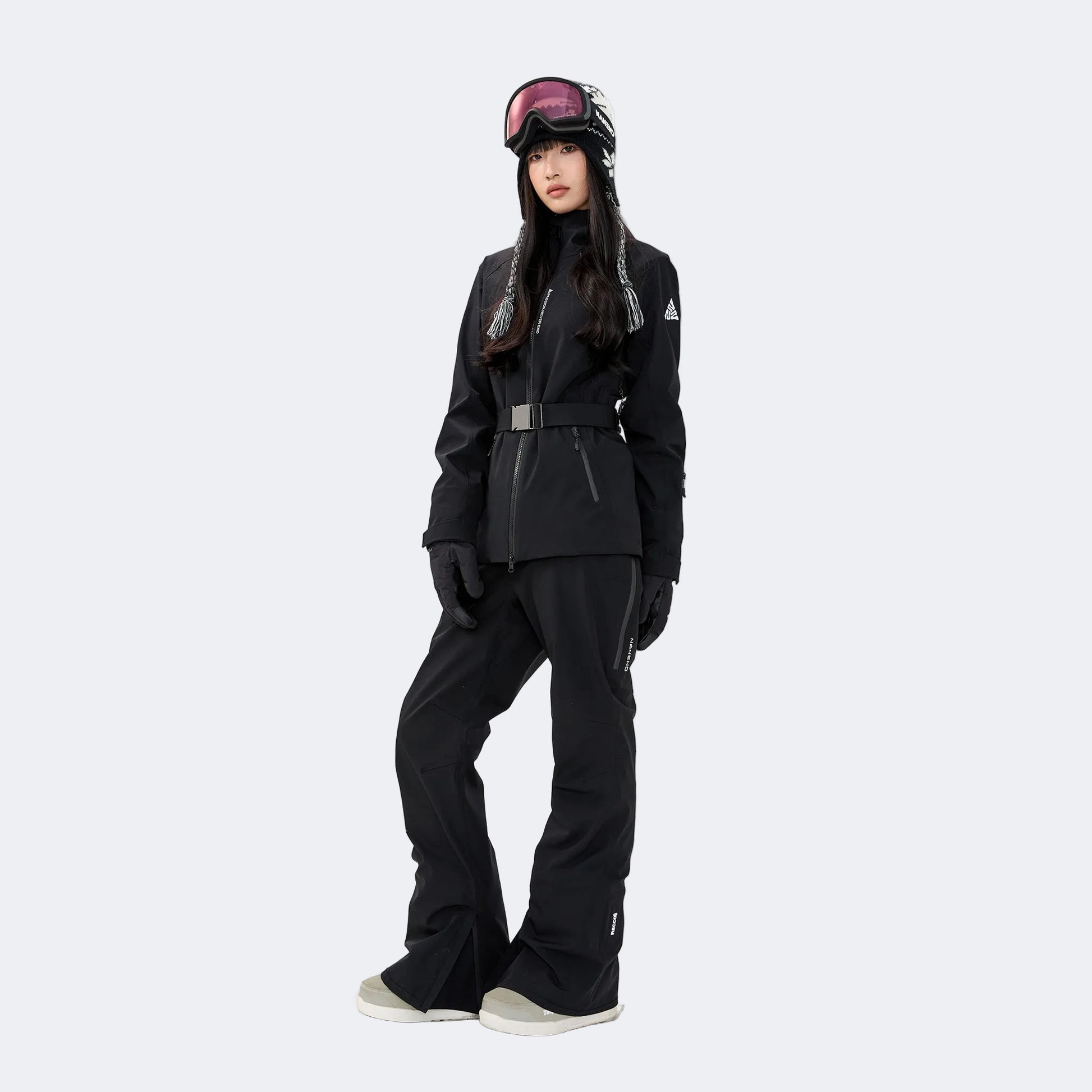 Black jacket + black pants