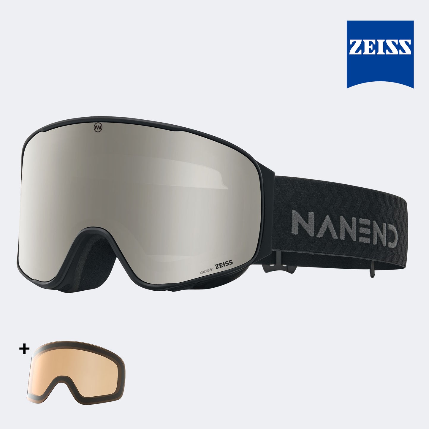 NANEND 25 Jahre alte Zeiss NG24 PRO Skibrille mit klappbarem, doppellagigem Antibeschlag-System und Rahmen. 