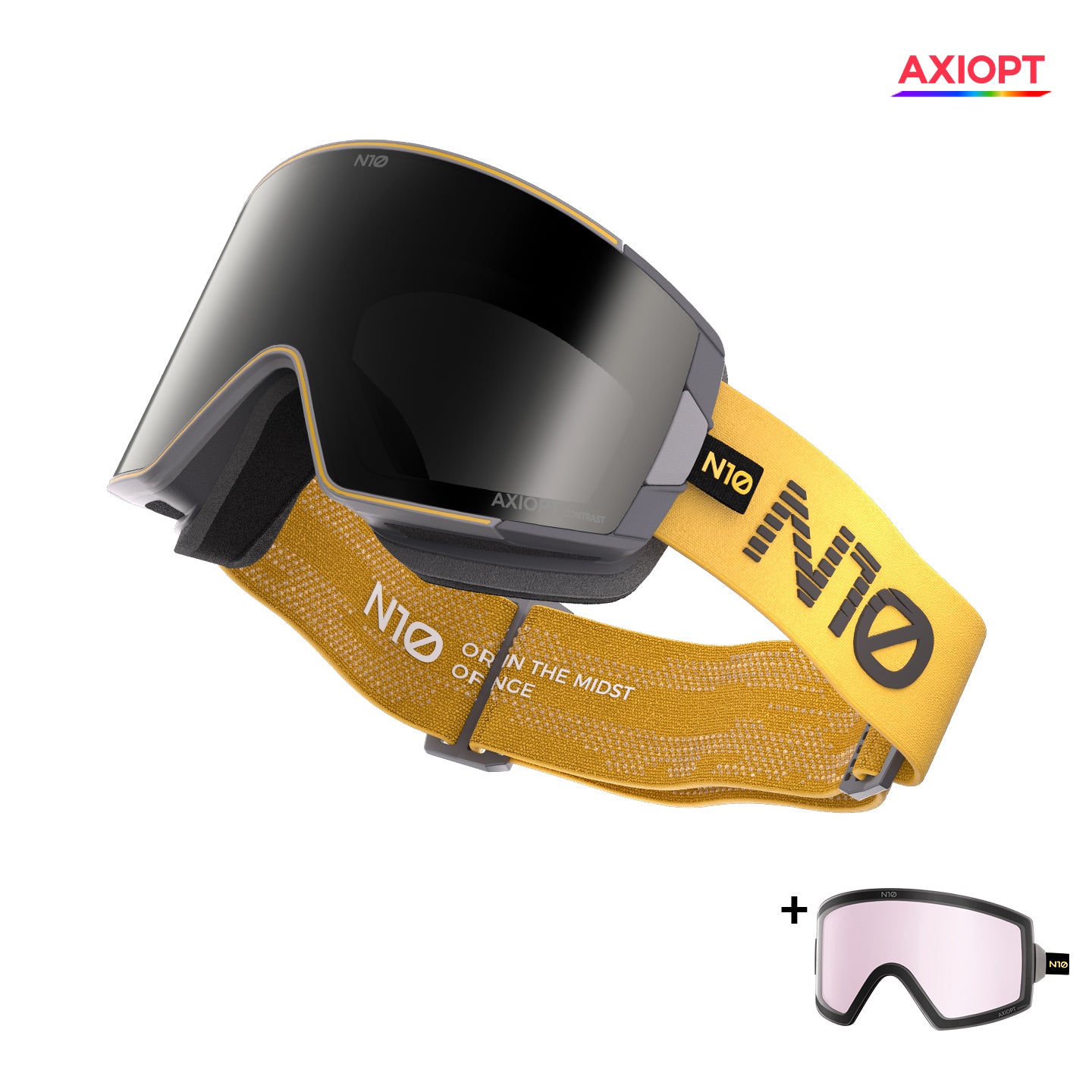 NANEND SNAP Master – AXIOPT High-Contrast Anti-Fog Magnetic Side Opening Ski Goggles N10