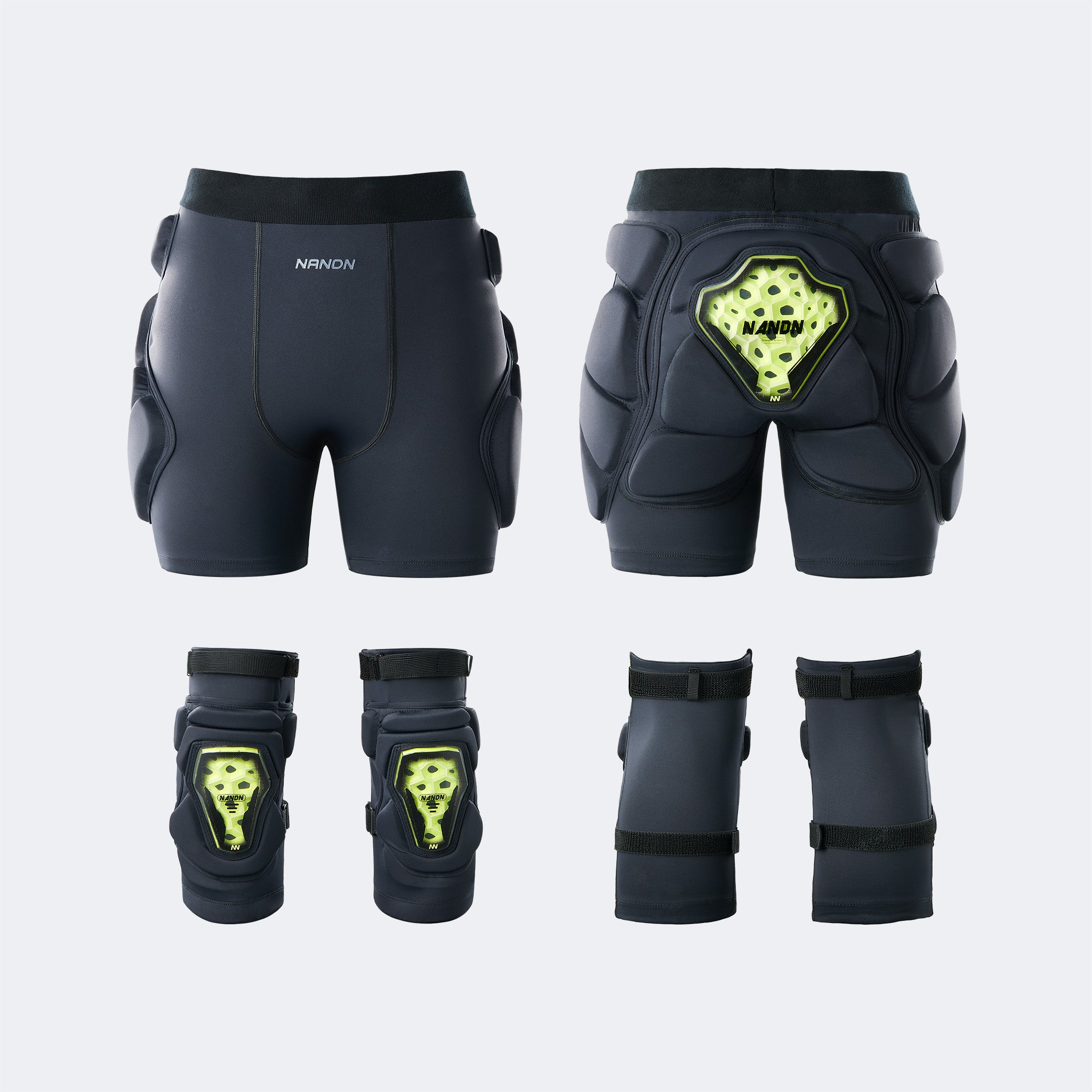 NANEND Inner protective hip and knee pad set for single and double skis unisex adult size