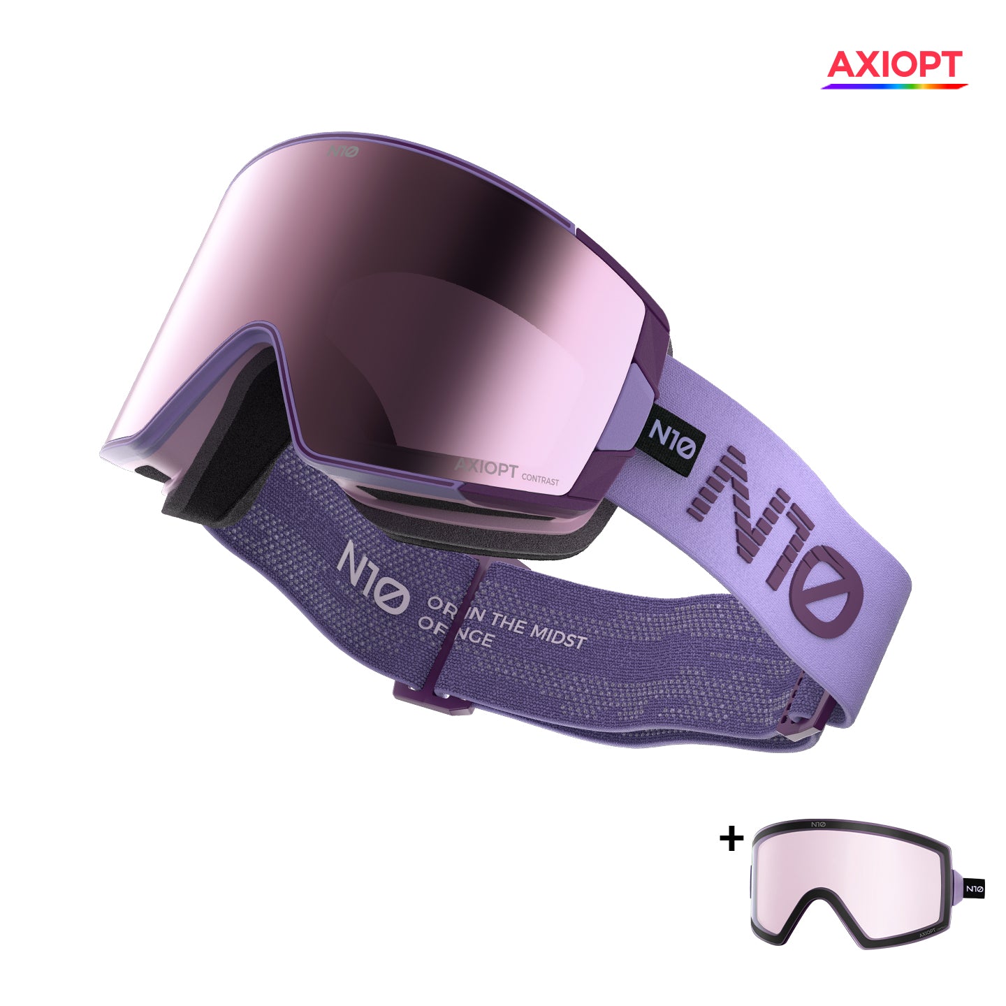 NANEND SNAP Master – AXIOPT High-Contrast Anti-Fog Magnetic Side Opening Ski Goggles N10