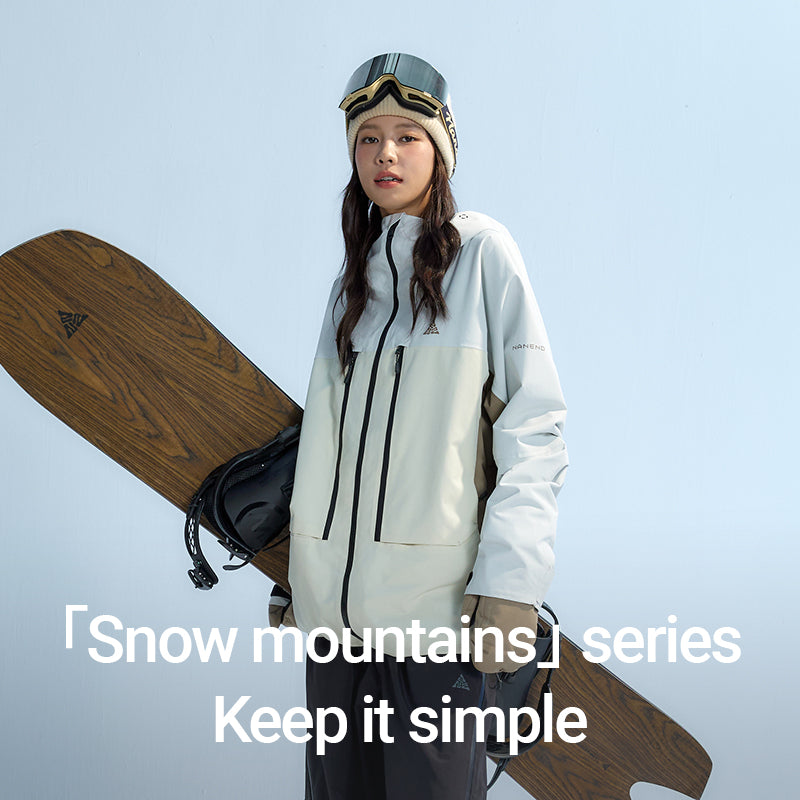 NANEND New 3L Spliced Snowboard Ski Suit Set, High Wear-resistant Waterproof Warm Snow Suit for Men and Women