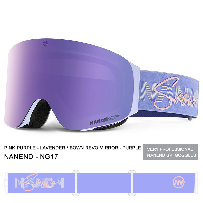 NANEND OTG Ski Goggles Magnetic,  Mazzucchelli Anti-Fog Lenses, HD & Flip-Up Goggles for Men, Women & Youth, UV Protection, Multiple VLT Options
