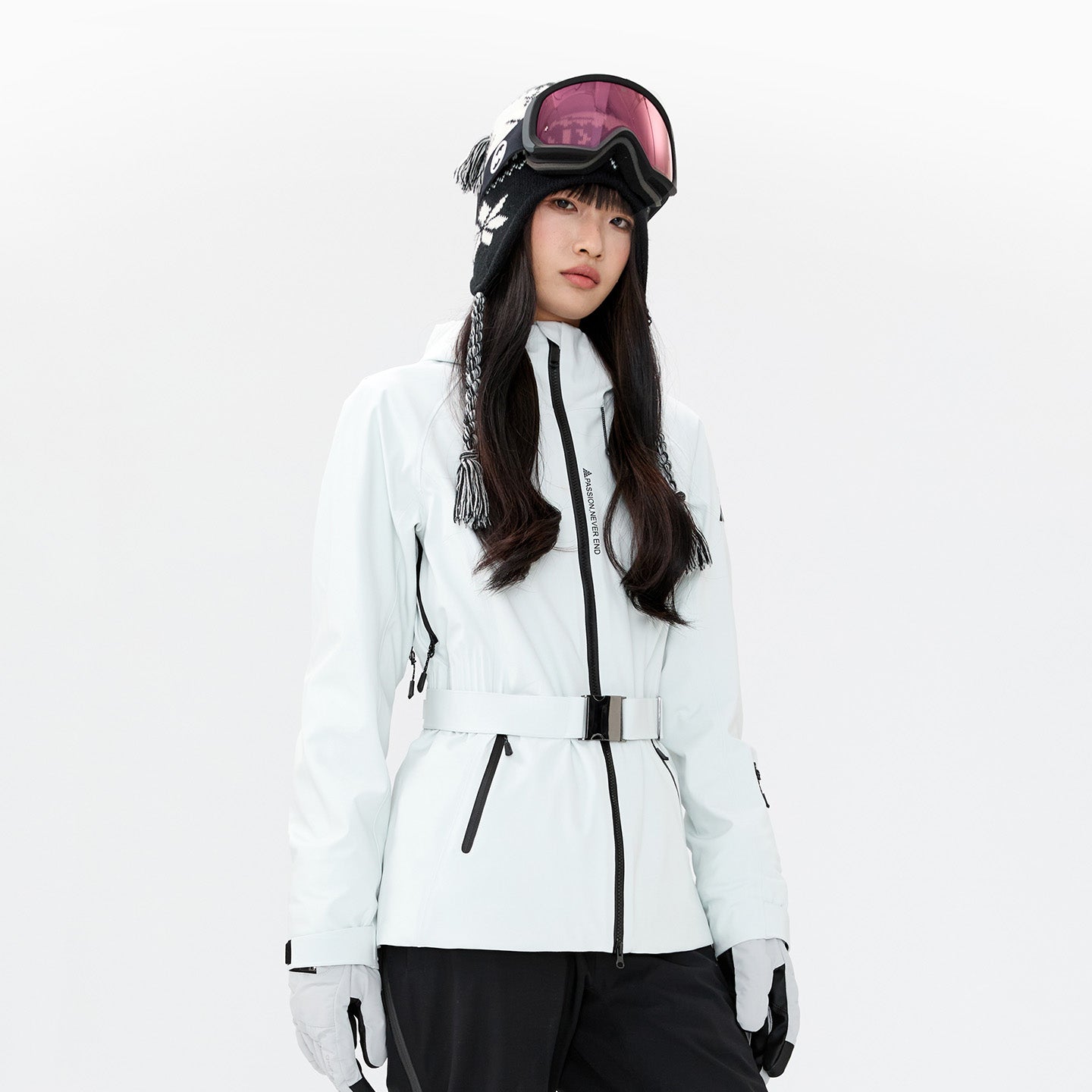 NANEND New Women's Slim Fit Waterproof P-Cotton Warm Ski Jacket