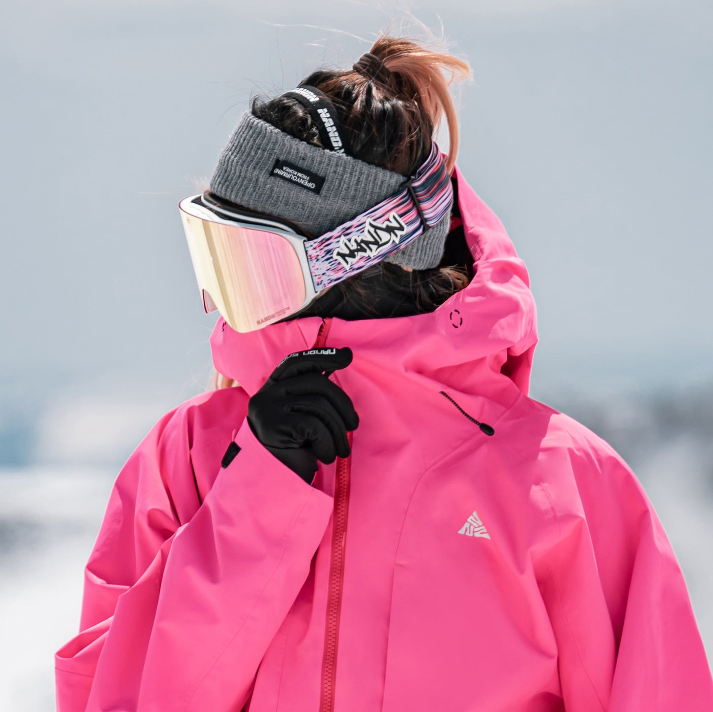 OTG Cylindrical breathable HD anti-fog flip-up ski goggles NG17