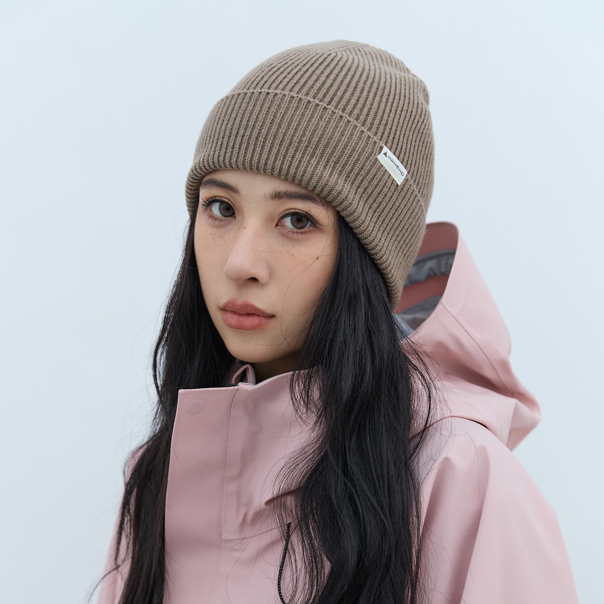 NANEND New Merino wool blend warm and breathable plain knit ski beanies