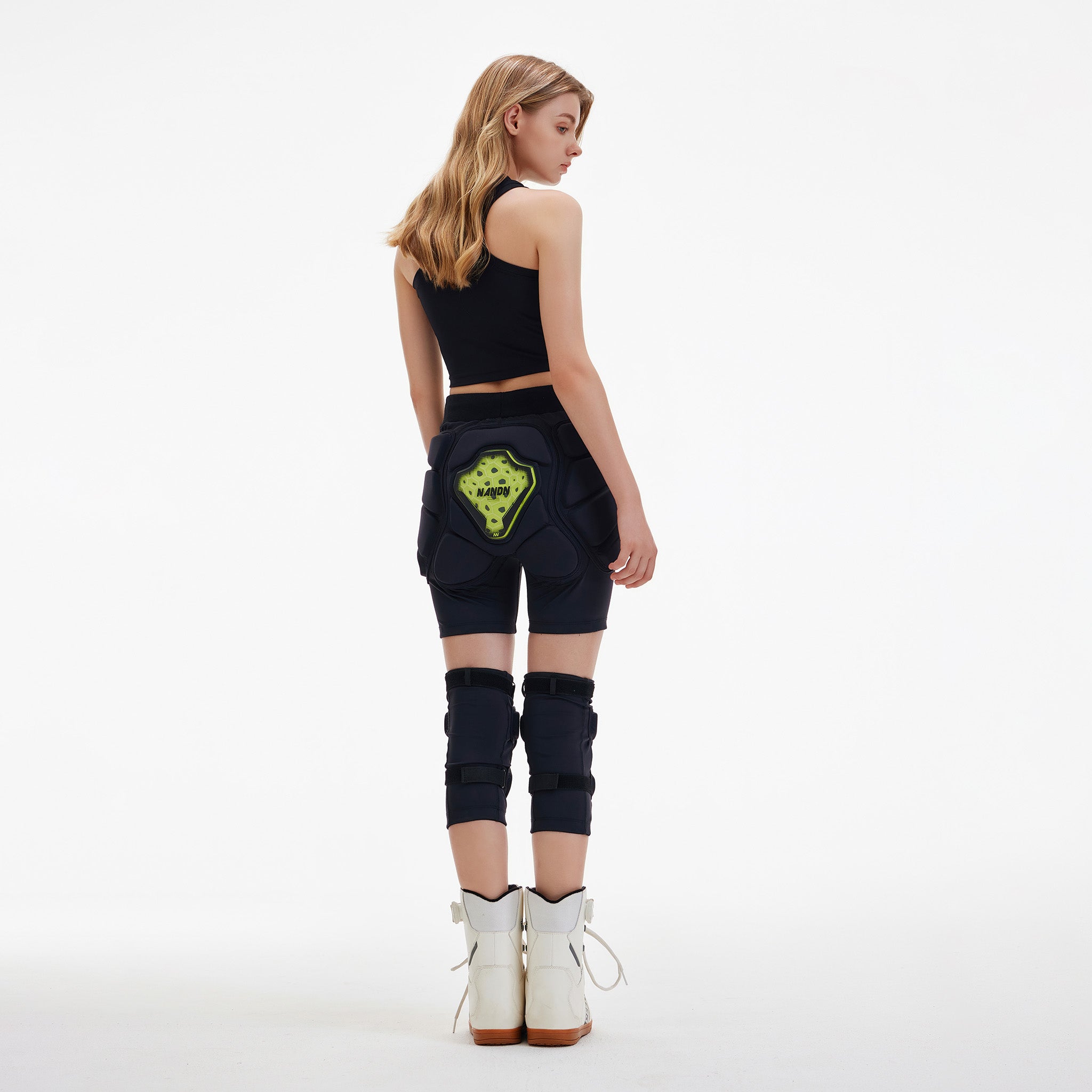 NANEND Inner protective hip and knee pad set for single and double skis unisex adult size