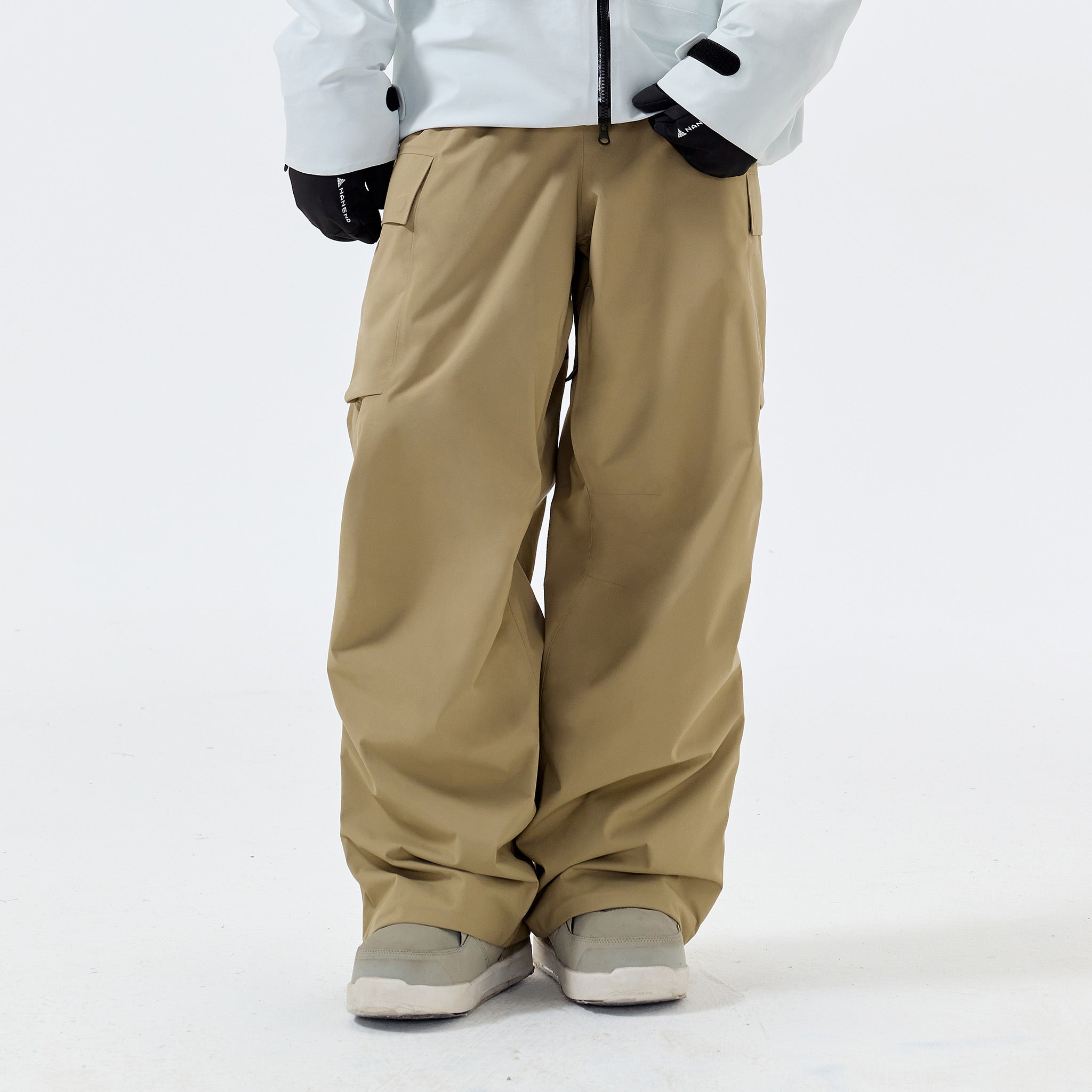 NANEND 3L Lightweight Waterproof and Moisture-Wicking Ski Pants - Free Fit - Unisex