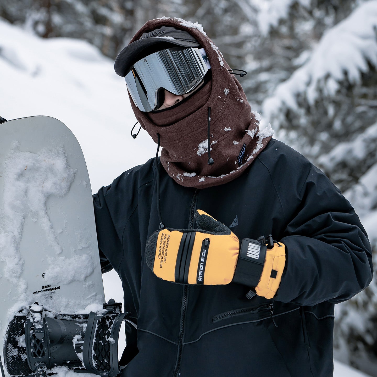 NANEND Kevlar waterproof fingerless professional men's and women's snowboard gloves with built-in wrist protection