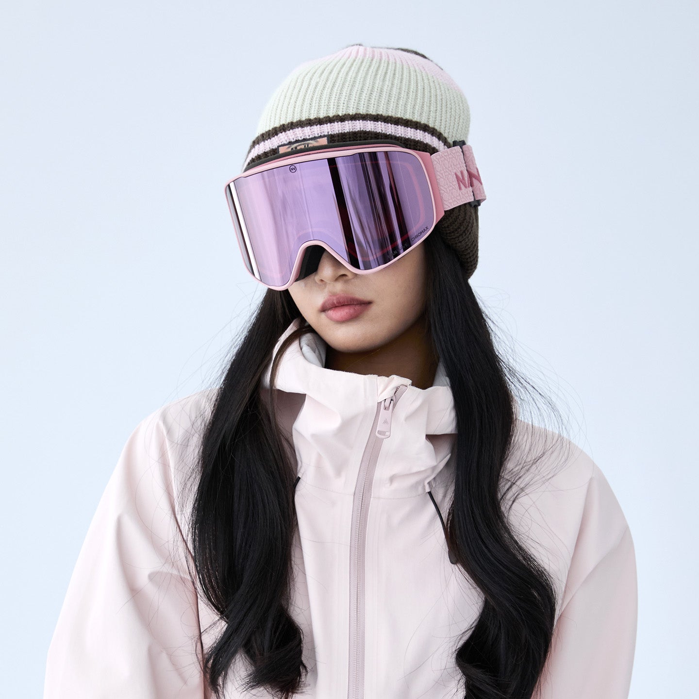 NANEND 25 Neue, kleine, farbwechselnde Flip-Top-Skibrille mit Antibeschlagfunktion NG24MAX 