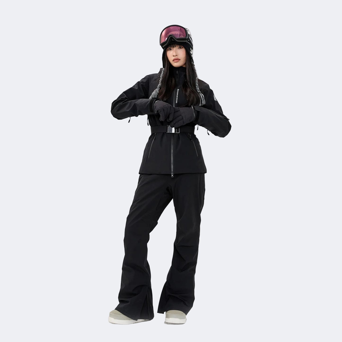 Black jacket + black pants