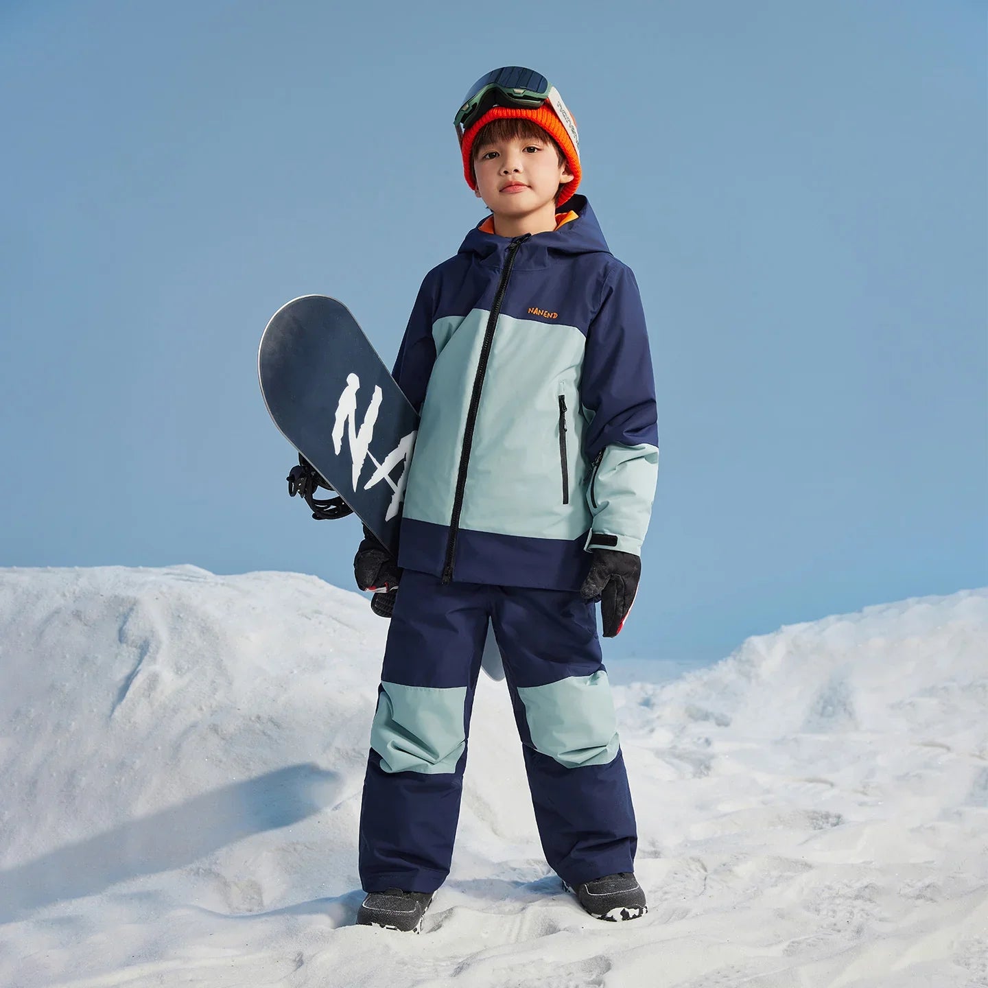 Combinaison de ski NANEND chaude et imperméable, color-block, pour garçons et filles. 