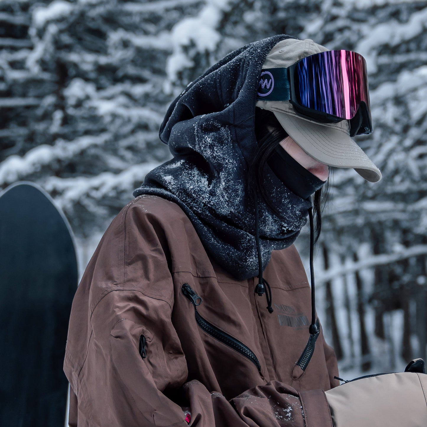 OTG Cylindrical breathable HD anti-fog flip-up ski goggles NG17