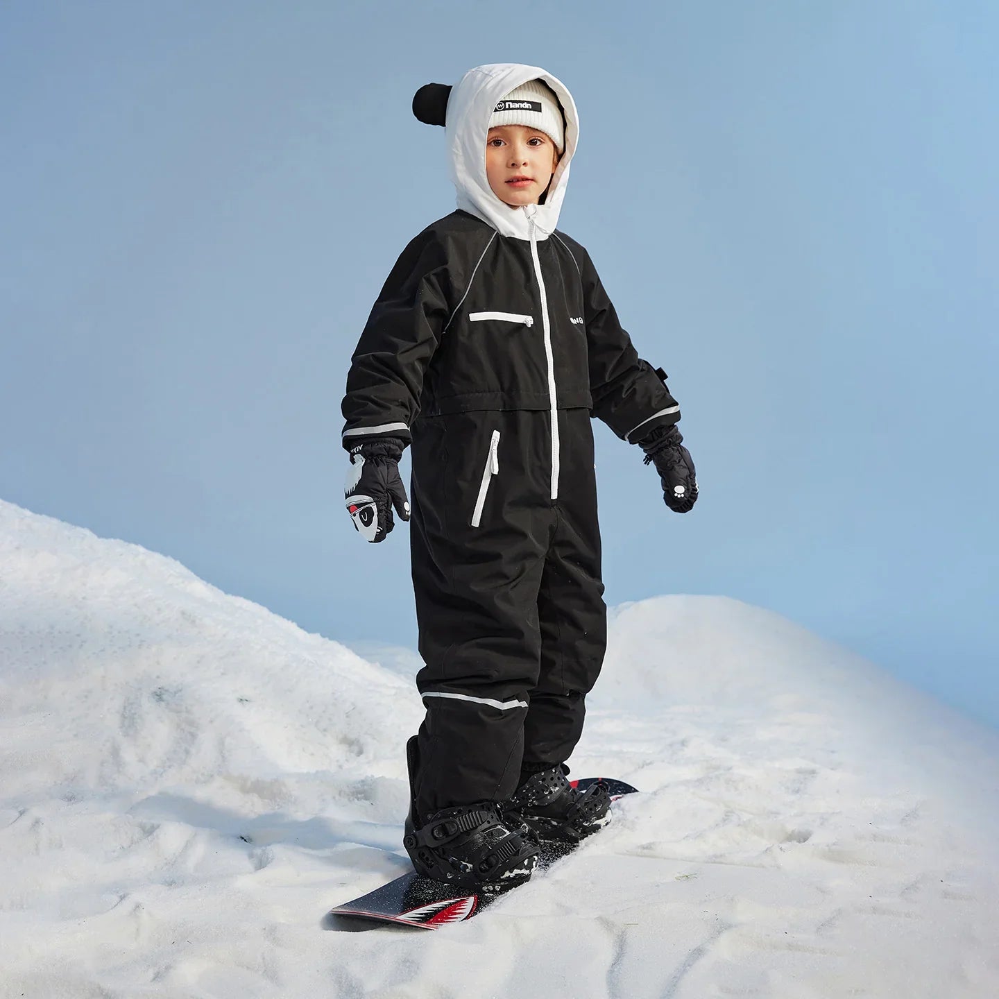 NANEND Warm & Waterproof Children's One-Piece Ski Suit for Boys and Girls