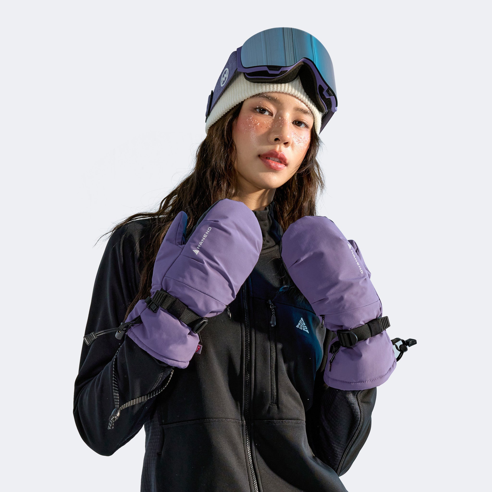 Waterproof Thermal Touchscreen Pre-Curved Ski Gloves