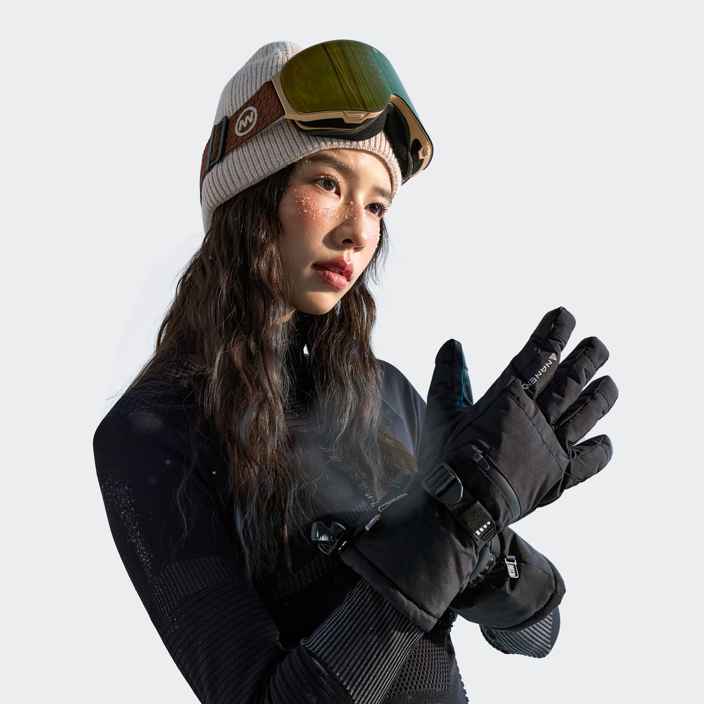 Gold Primaloft® & YKK Five-Finger Heavyweight Waterproof Thermal Ski Gloves