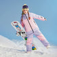 Combinaison de ski NANEND chaude et imperméable, color-block, pour garçons et filles. 