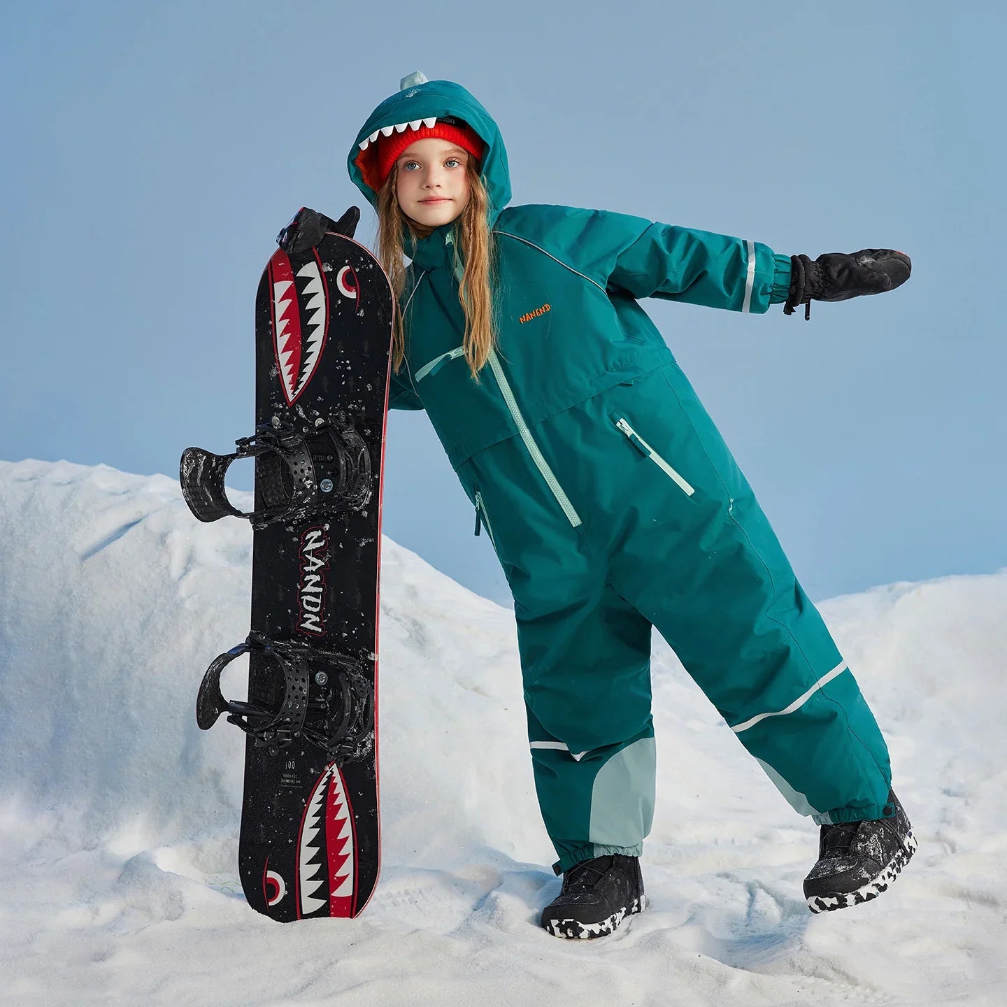 NANEND Warm & Waterproof Children's One-Piece Ski Suit for Boys and Girls